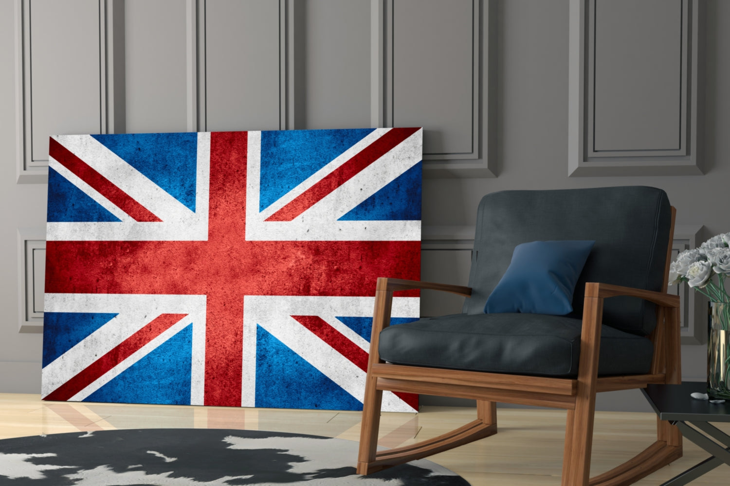 Flag of the United Kingdom Glass Wall Art.