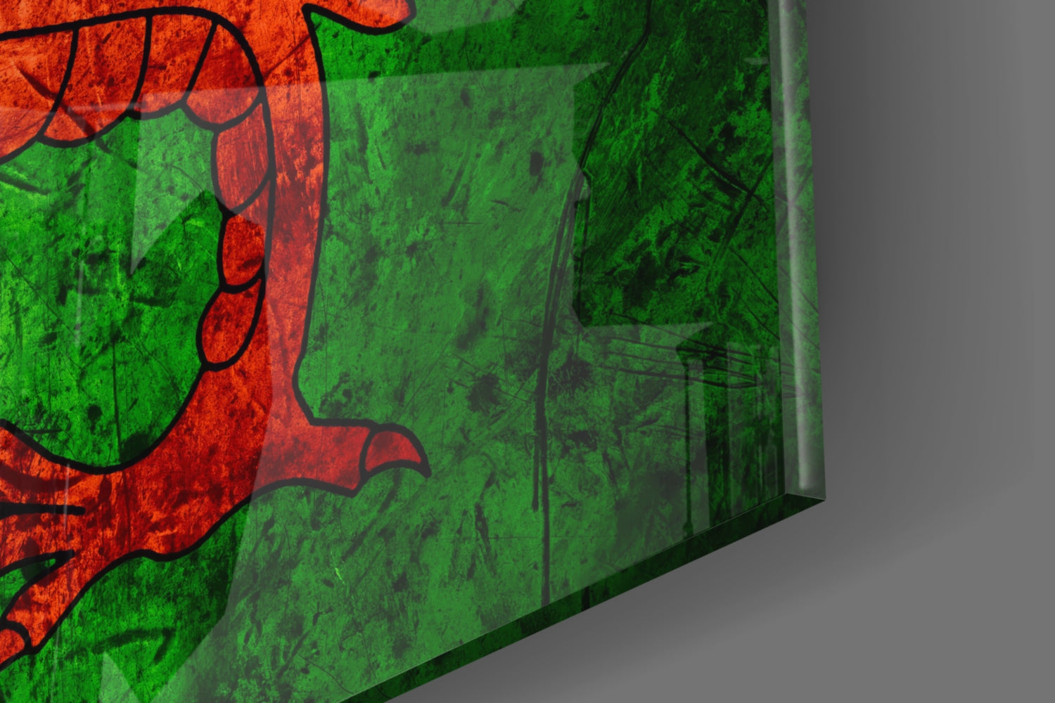 Flag of Wales Glass Wall Art.