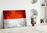 Flag of Indonesia Glass Wall Art.