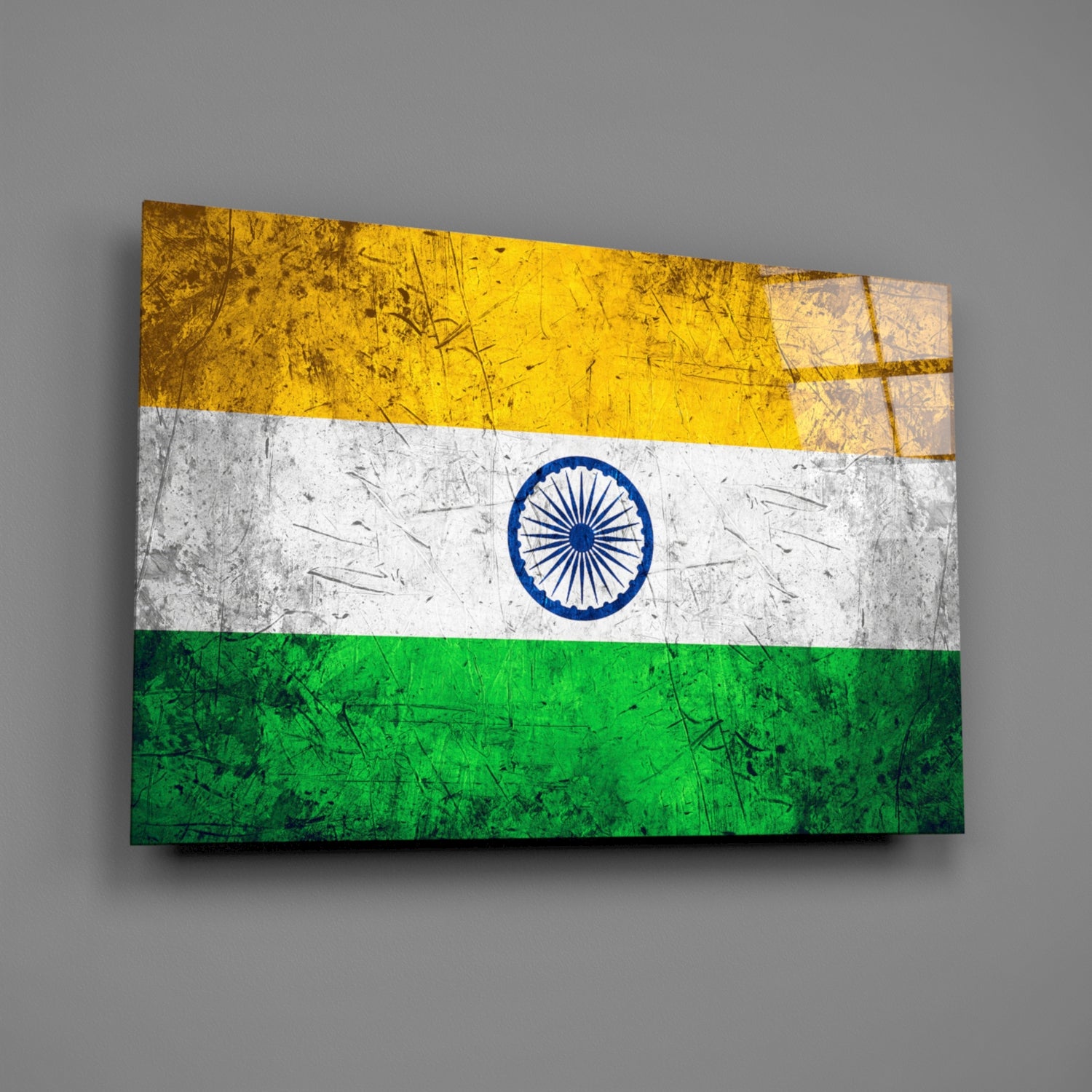 Flag of India Glass Wall Art.