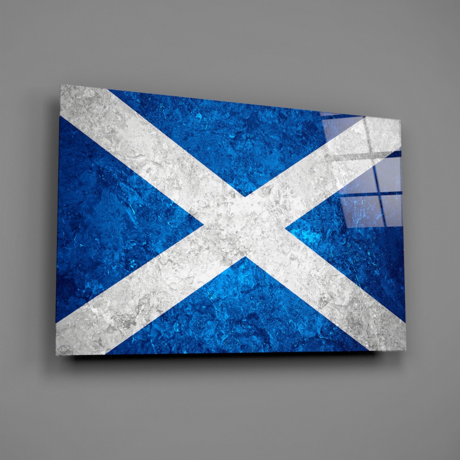 Flag of Scotland Glass Wall Art.