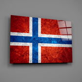 Patriotic panel anchoring a man cave wall