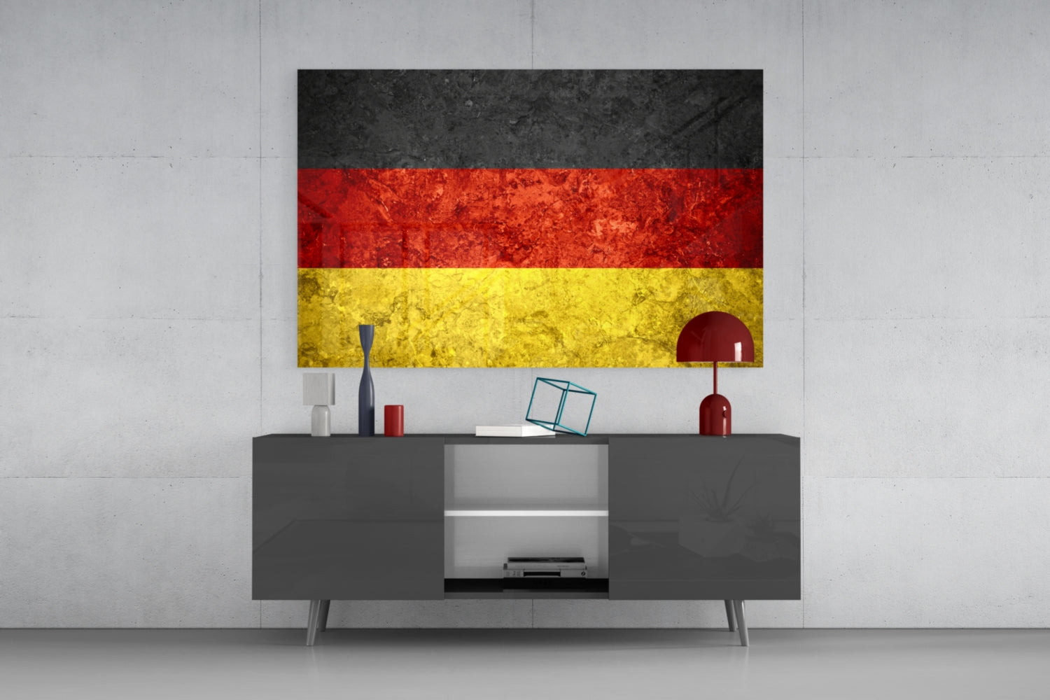 Flag of Germany Glass Wall Art.