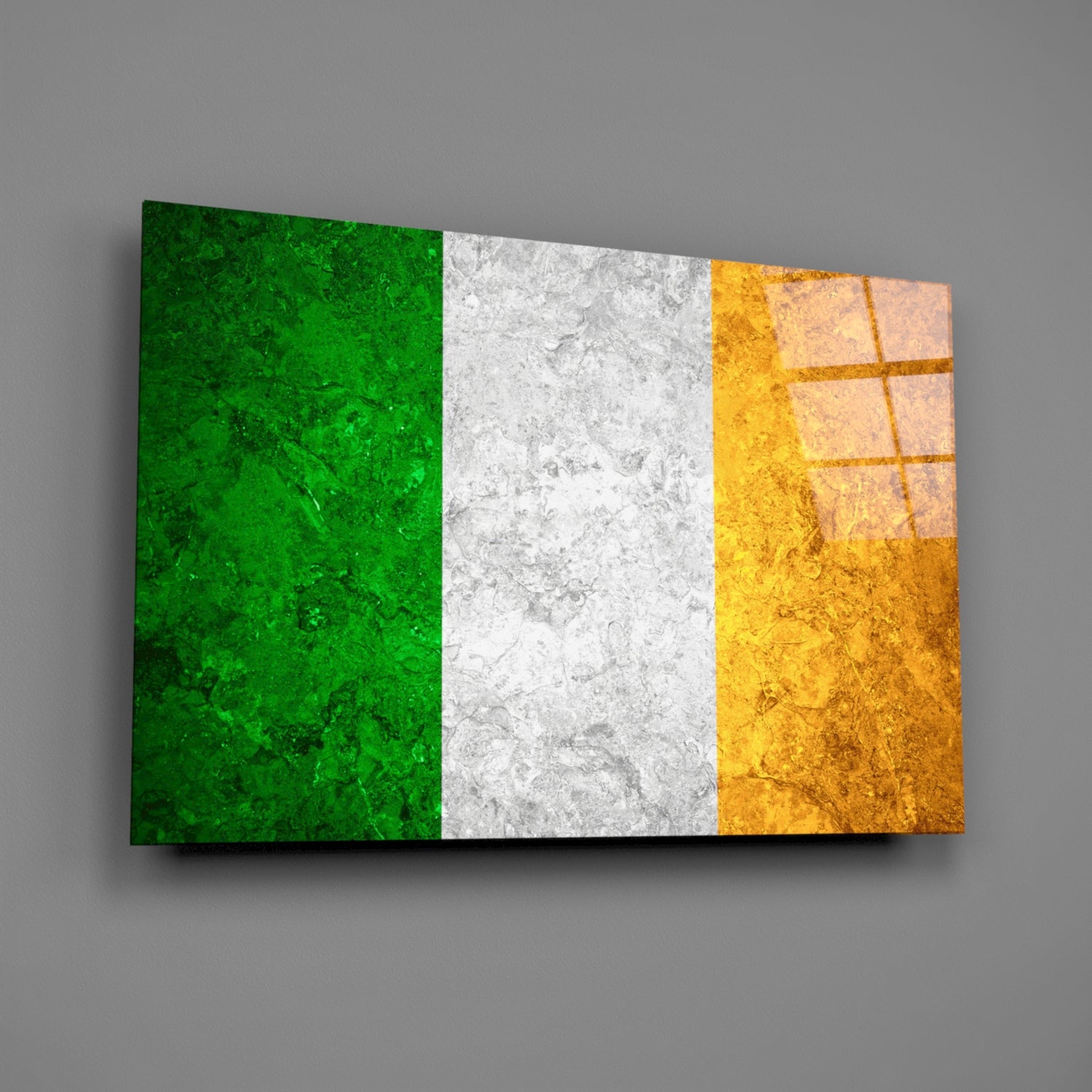 Flag of Ireland Glass Wall Art.