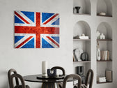 Patriotic glass print bringing British edge to a hallway