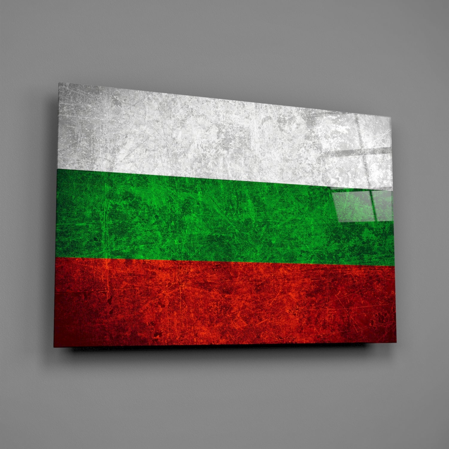 Flag of Bulgaria Glass Wall Art.