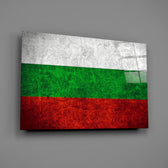 Patriotic panel anchoring a man cave wall