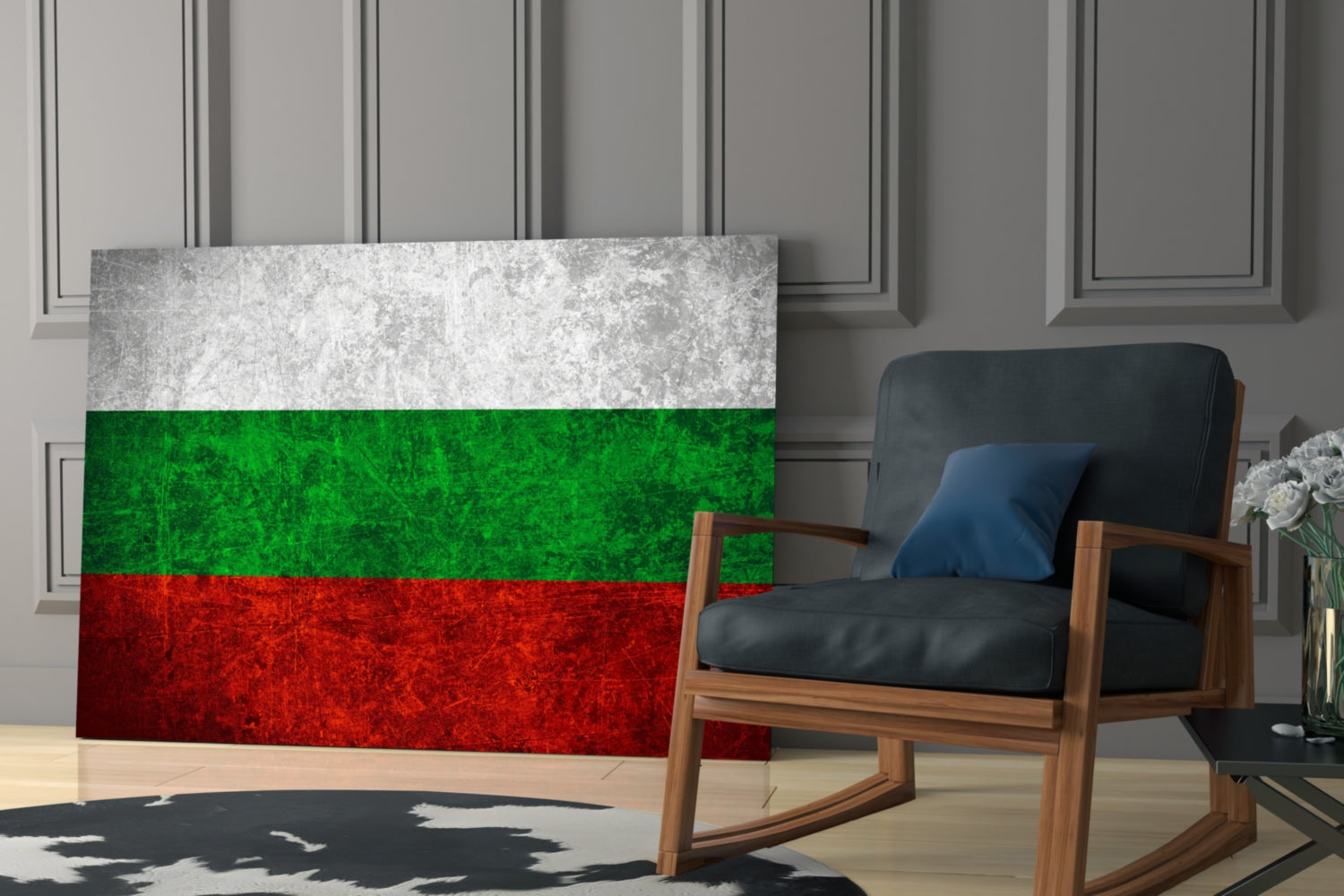 Flag of Bulgaria Glass Wall Art.