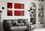Flag of Denmark artwork styled in a study interior