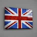 Patriotic panel anchoring a man cave wall