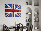 Patriotic glass print bringing British edge to a hallway