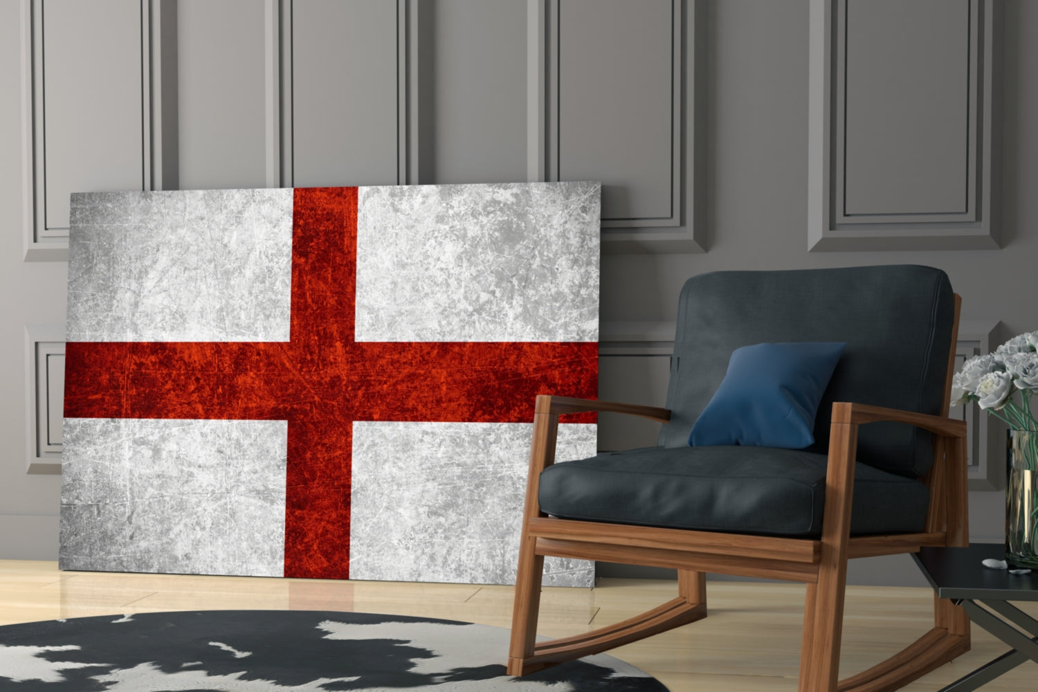 Flag of England Glass Wall Art.