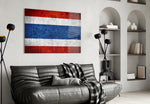 Flag of Thailand artwork styled in a study interior