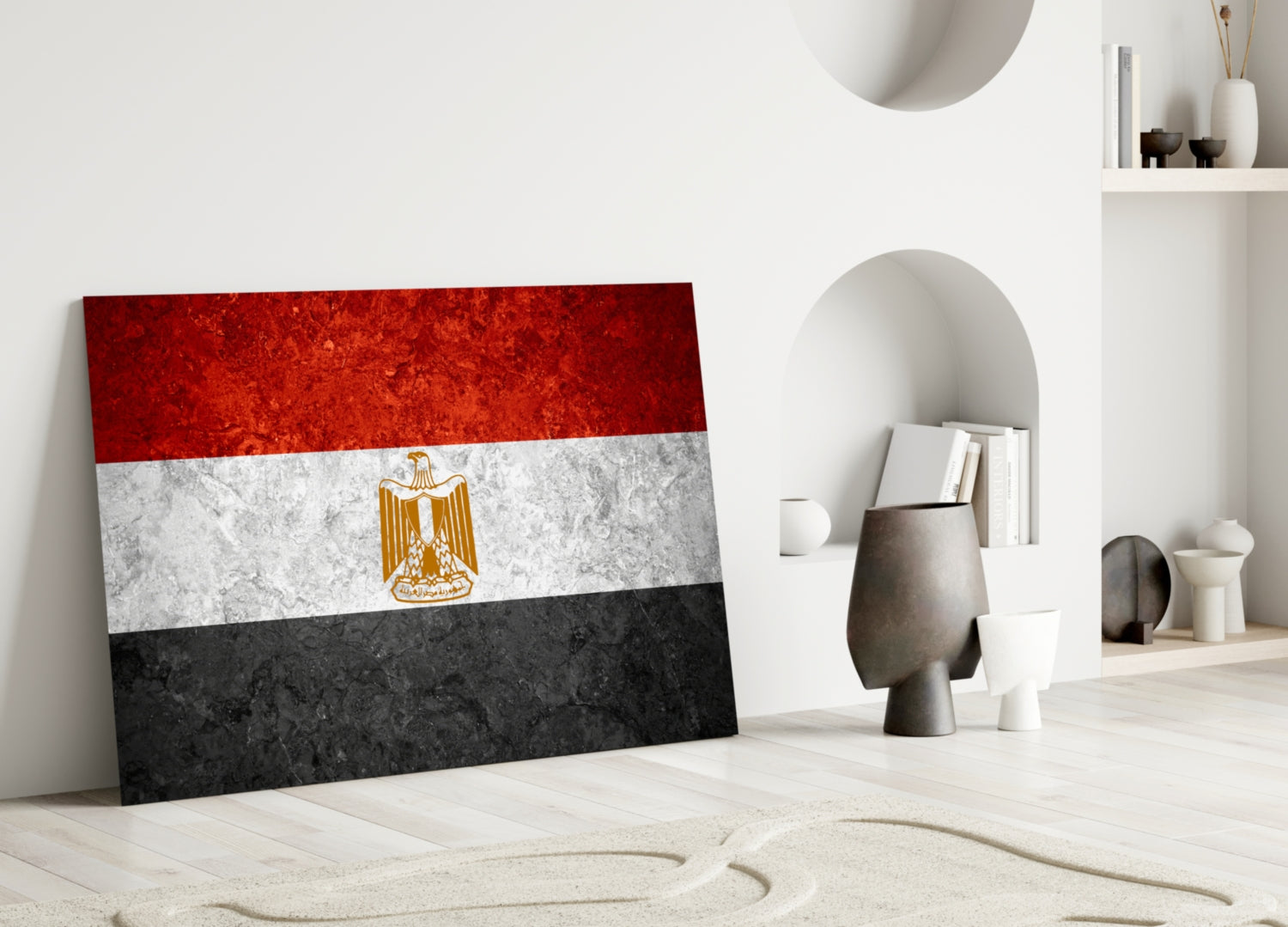 Flag of Egypt Glass Wall Art.