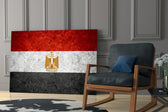 Patriotic yatay panel against an ivory-painted accent wall