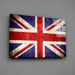 Patriotic panel anchoring a man cave wall