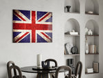 Patriotic glass print bringing British edge to a hallway