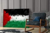 Patriotic yatay panel against an ivory-painted accent wall