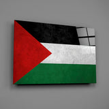 Flag of Palestina Glass Wall Art.