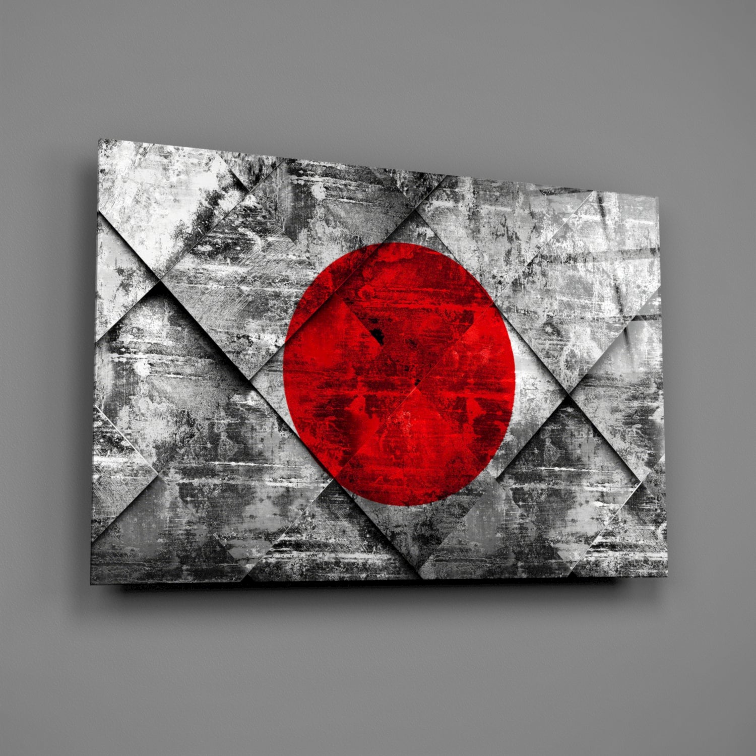 Flag of Japan Glass Wall Art.