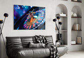 Roulette artwork styled in a poker den interior
