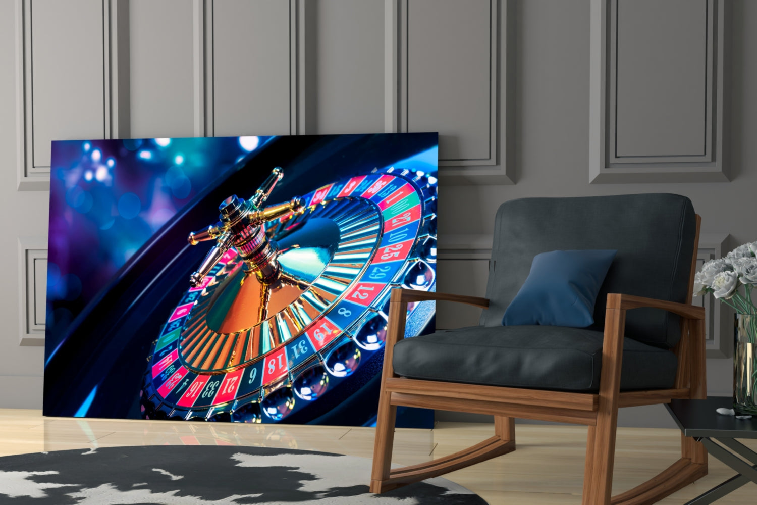 Roulette Glass Wall Art.