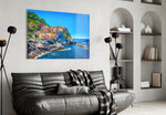 Manarola artwork styled in a kitchen interior