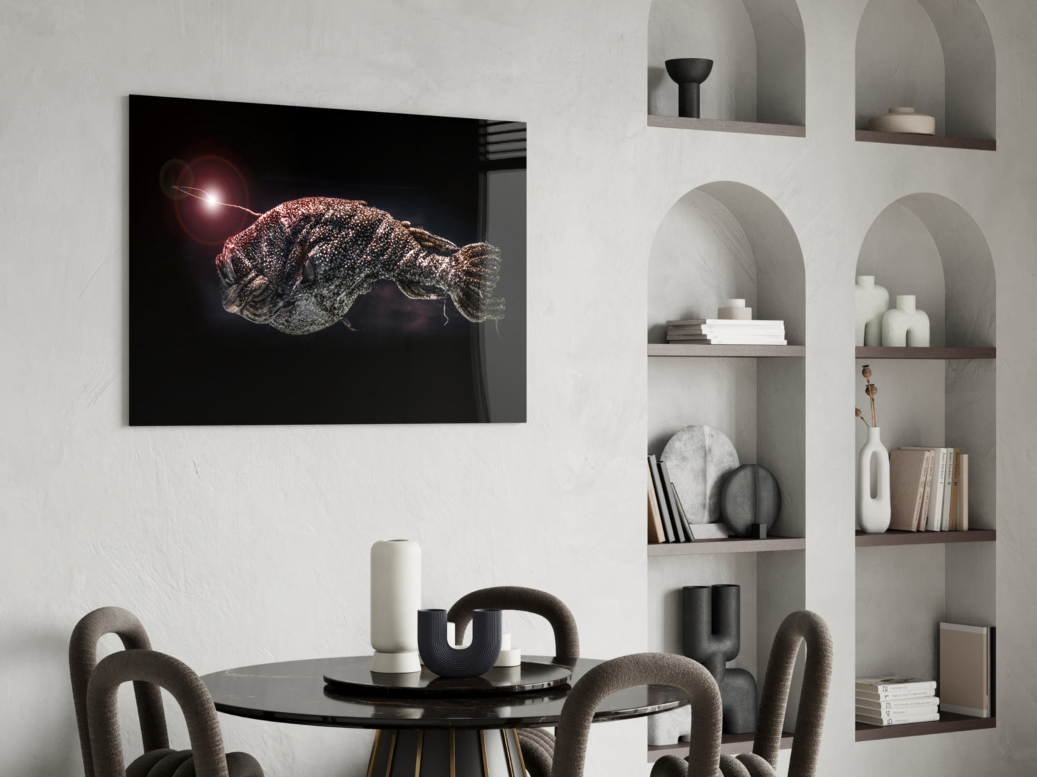 Deepsea Fish Glass Wall Art.