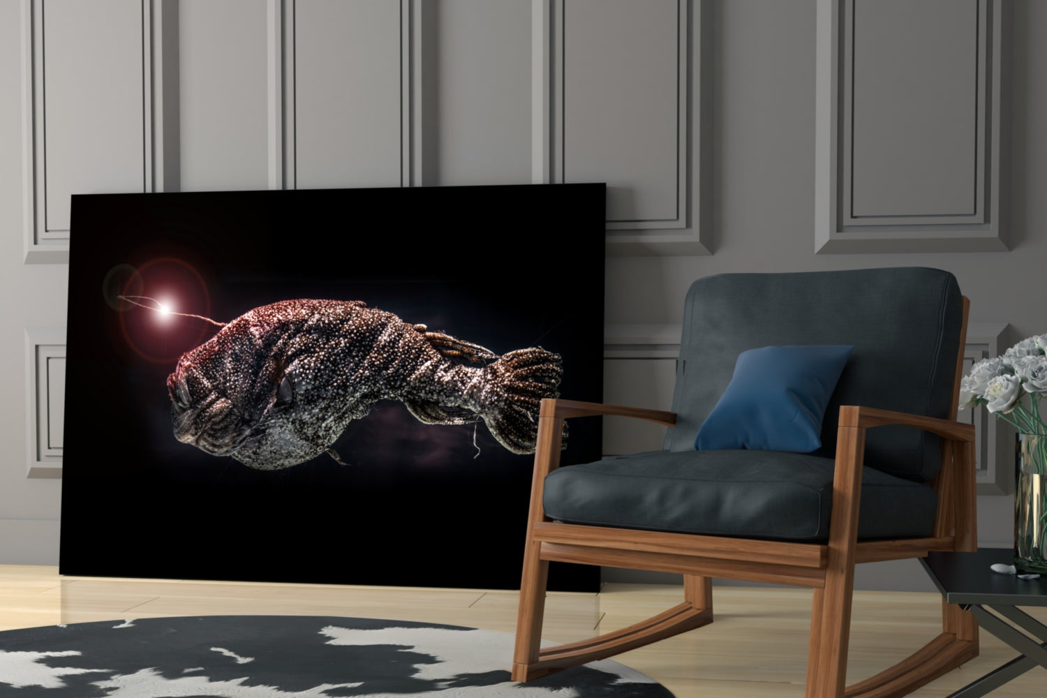 Deepsea Fish Glass Wall Art.