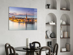 Cinematic travel print bringing Scandinavian edge to a hallway