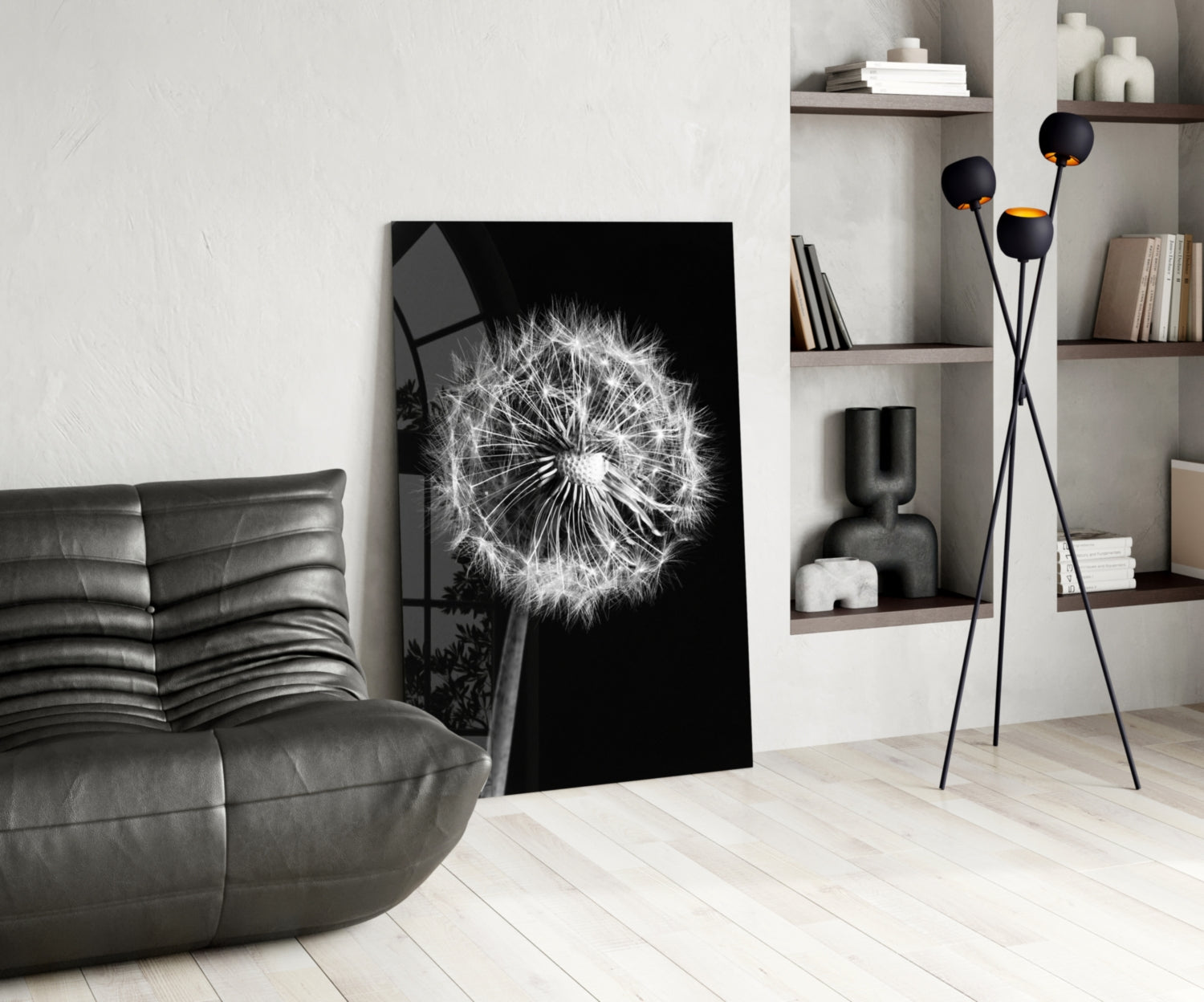 Dandelion Glass Wall Art.