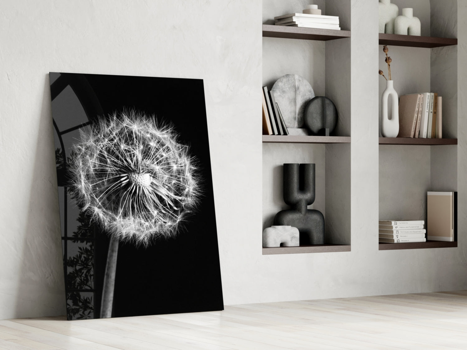 Dandelion Glass Wall Art.