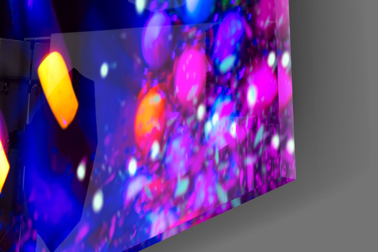 Neon Woman Glass Wall Art.