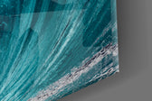 Cinematic artwork in a coastal-themed bedroom interior