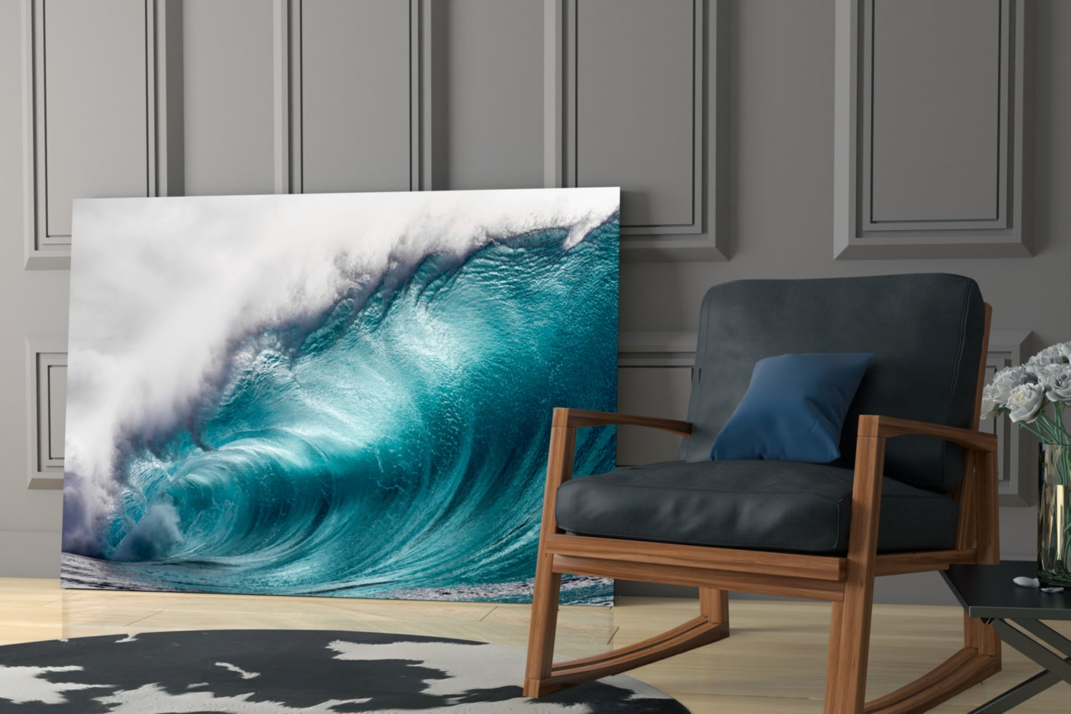 Wave Glass Wall Art.