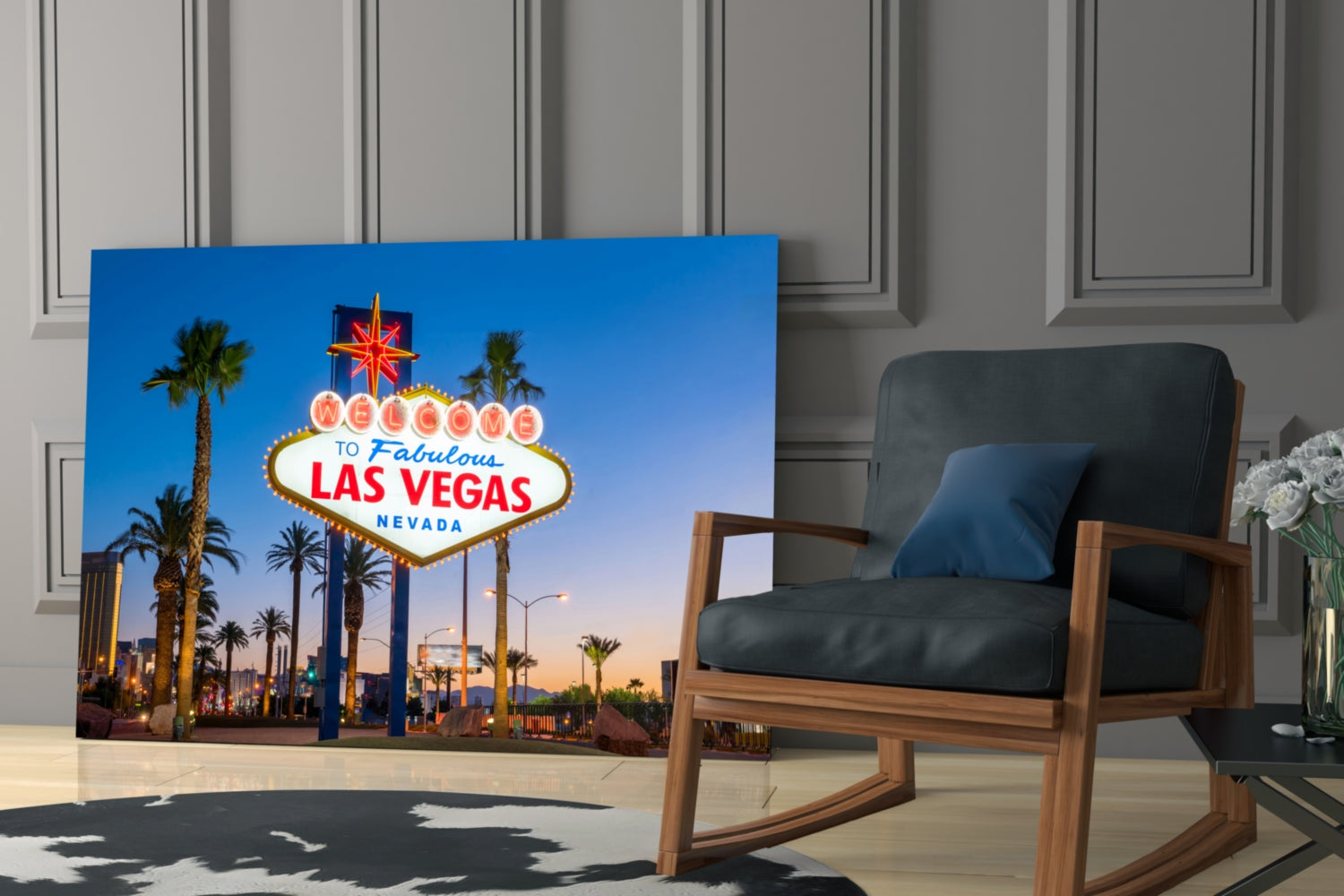 Vegas Glass Wall Art.