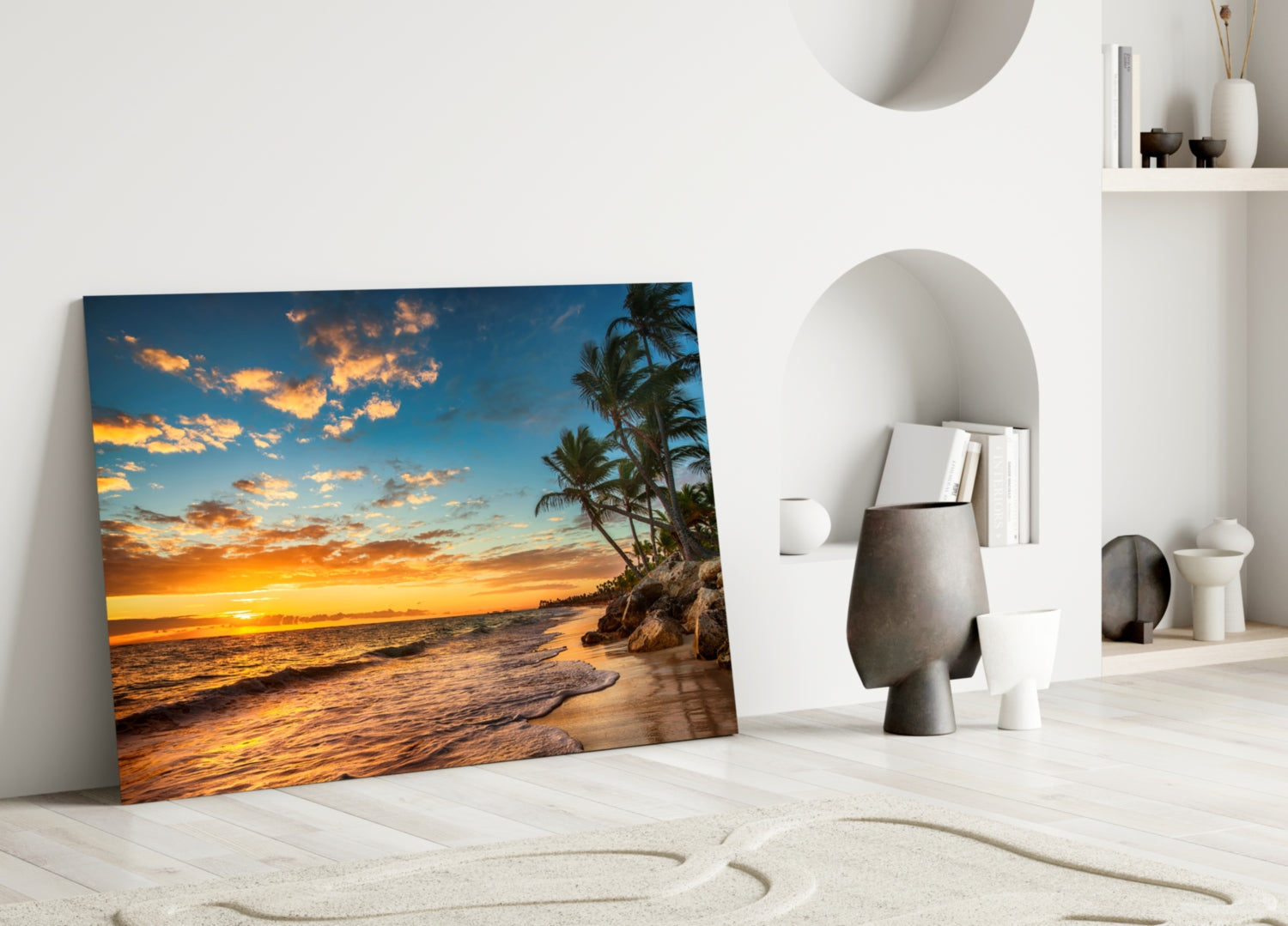 Beach Cruise Glass Wall Art.