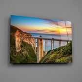 Travel panel anchoring a hallway wall