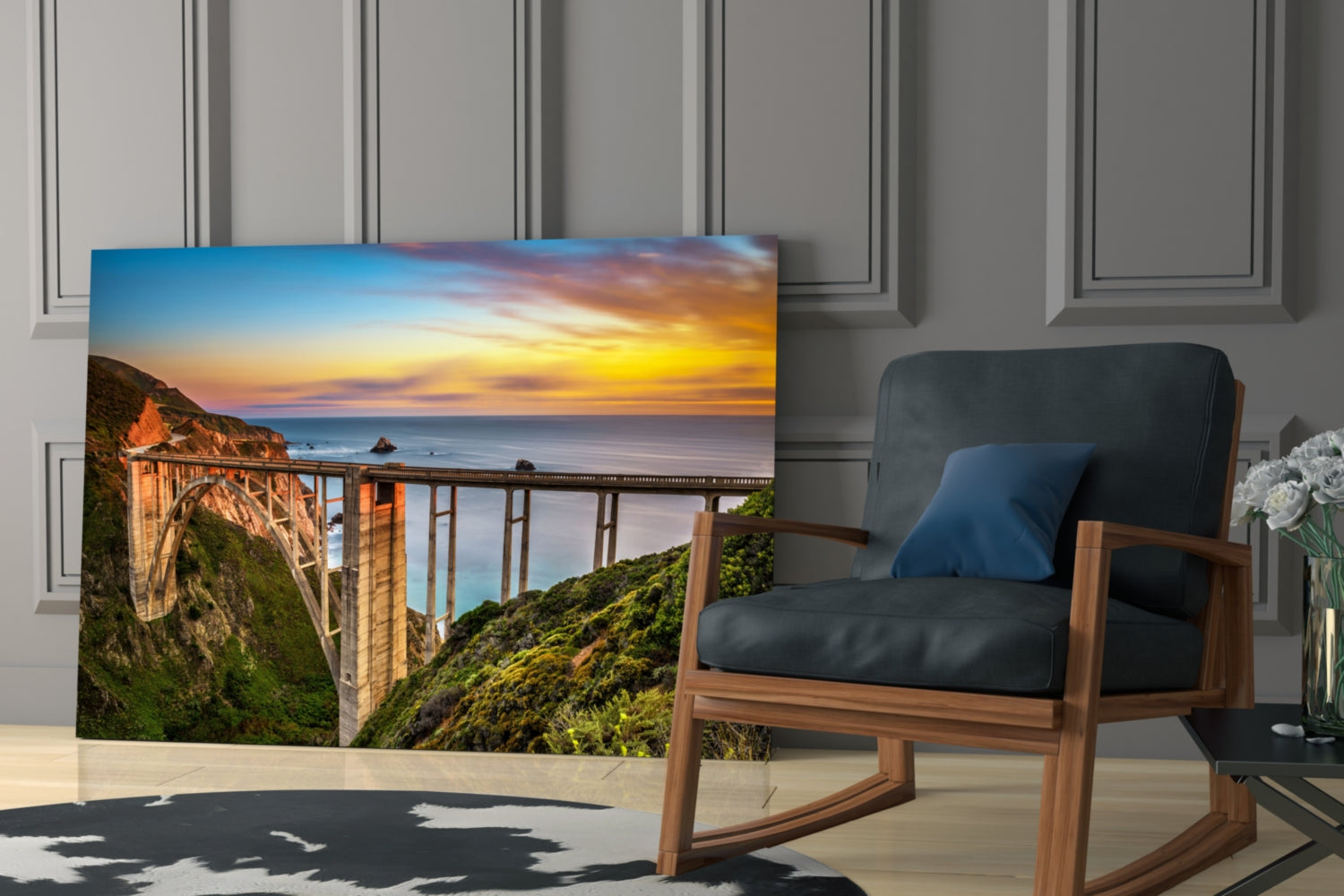 Bixby Creek Bridge Glass Wall Art.