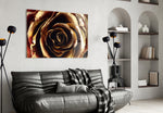 Rose artwork styled in a hallway interior