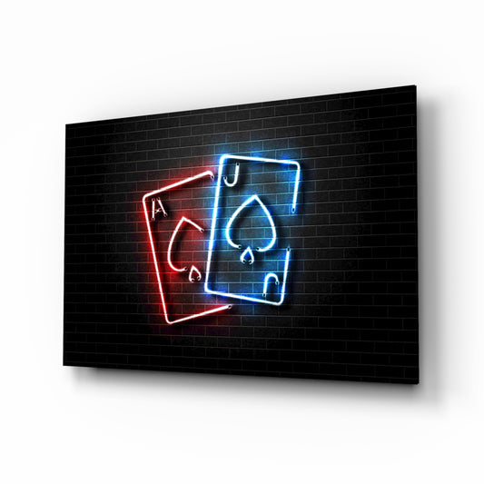 Ace and Sinister Clown Glass Wall Art