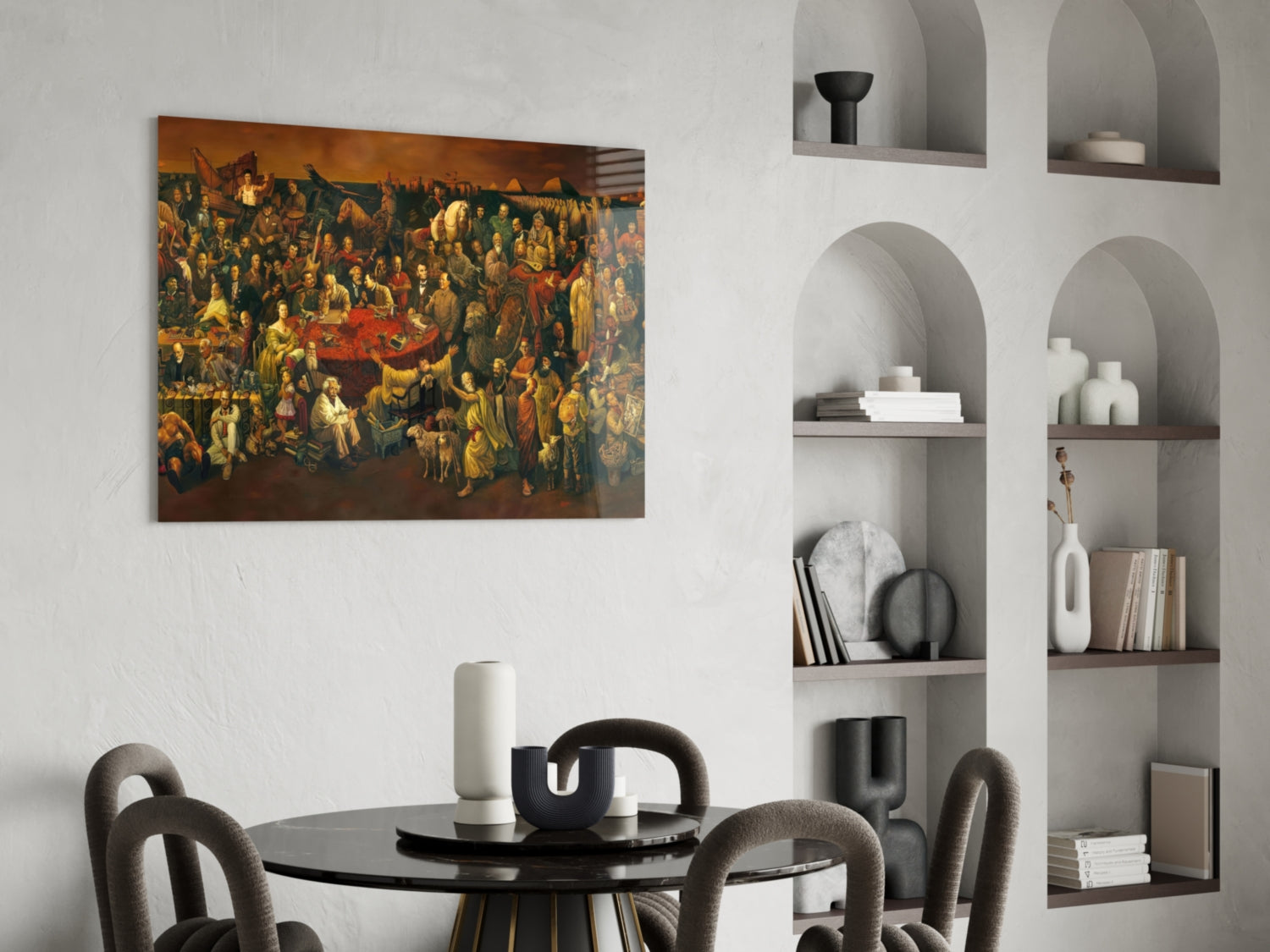 101 Famous People Glass Wall Art.