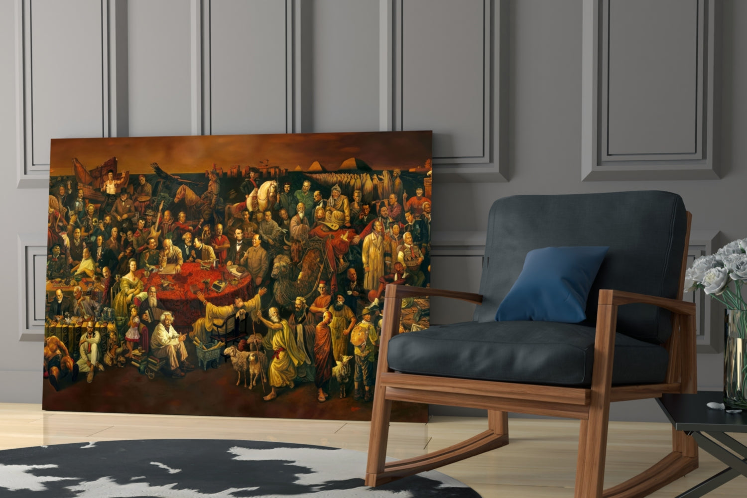 101 Famous People Glass Wall Art.