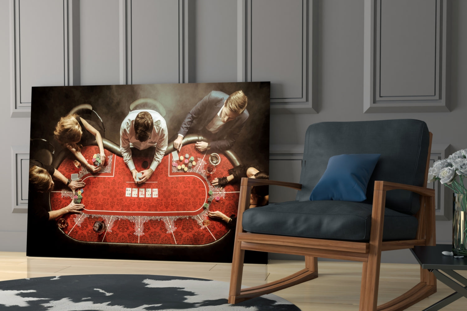 Gambling Glass Wall Art.