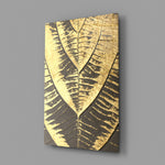 Luxe botanical panel anchoring a master bedroom wall