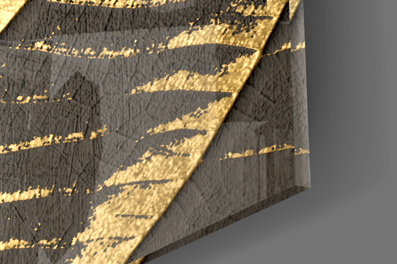 Golden Leaf Glass Wall Art.