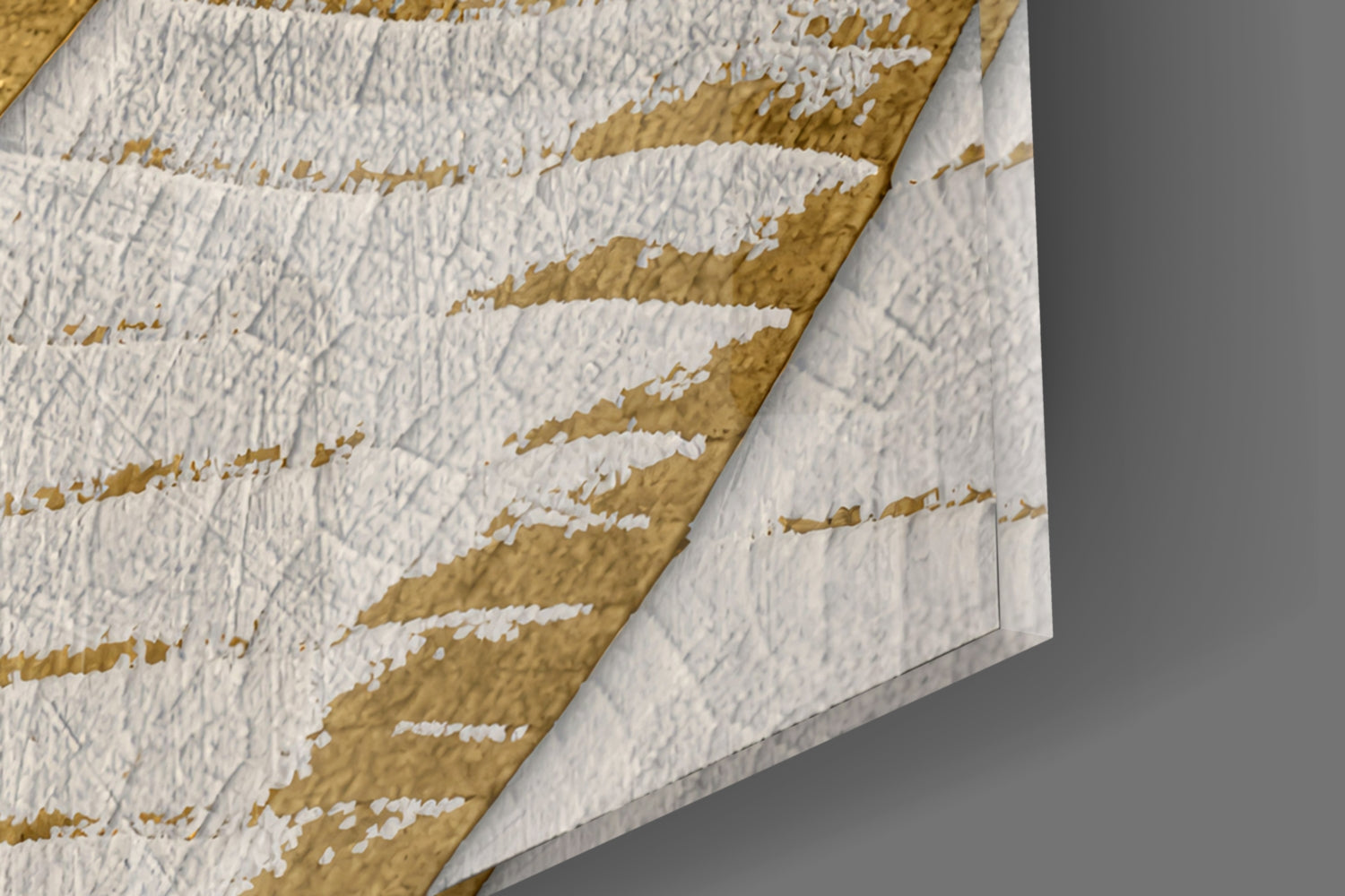 Golden Leaf Glass Wall Art.