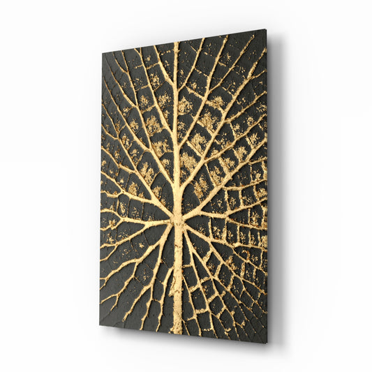 Abstract Art glass wall art in a modern living room
