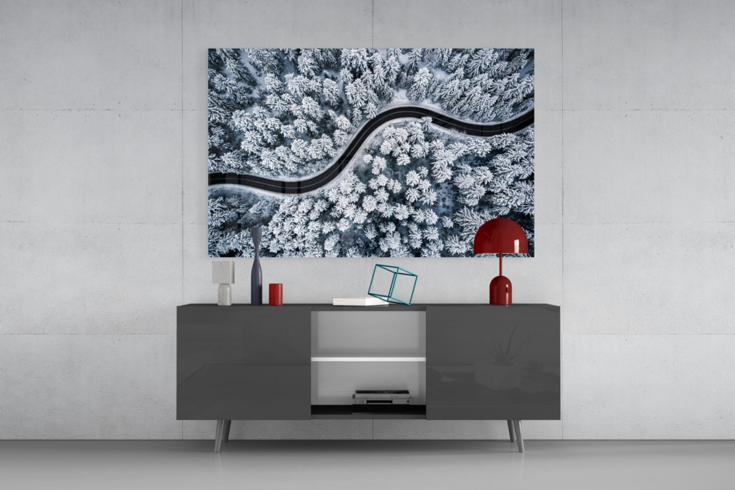 Forest Landscape Glass Wall Art.