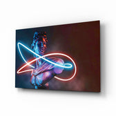 Abstract Art glass wall art in a modern creative loft